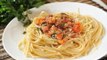 Spaghetti con atún y alcaparras - Spaghetti with tuna and capers - Recetas de espagueti