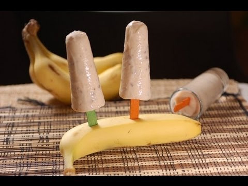 Paletas heladas de yogur con plátano y nuez - Y...