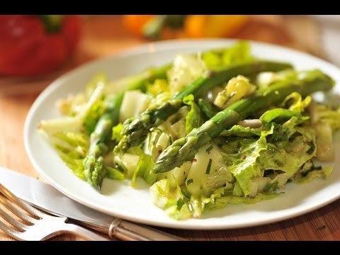 Ensalada de esparragos y pepinos - Asparragus cucumber salad - Recetas de ensaladas