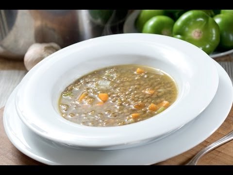 Sopa antigua de lentejas - Lentil Soup - Recetas de caldos