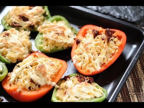 Morrones rellenos de arroz - Stuffed Bell pepers
