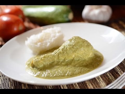Pollo en mole verde - Como cocinar