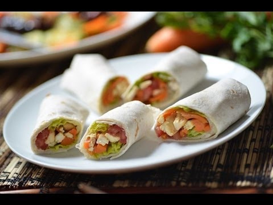 Mini burritos de pollo