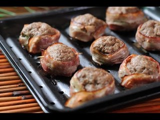 Rollitos de carne con tocino