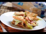 Club sándwich de pollo y tocino - Receta fácil de preparar