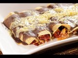 Enfrijoladas con chorizo y queso - Receta de Cocina al Natural