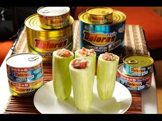 Pepinos rellenos de atún Dolores - Receta fácil de preparar