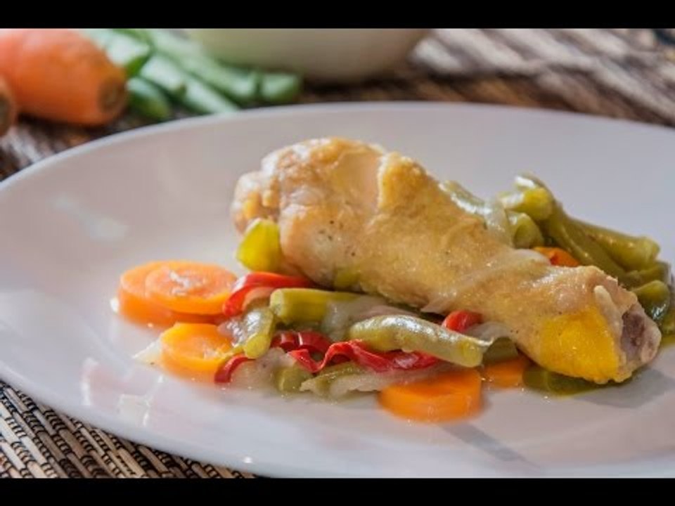Guisado de verduras con pollo