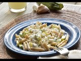 Pasta con crema, queso y calabacitas - Receta Cocina al Natural