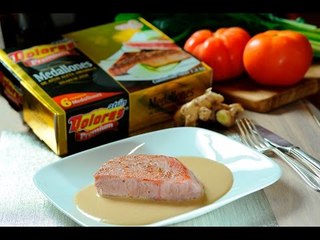 Medallones de Atún Dolores con salsa de jengibre - Receta fácil