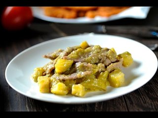 Bistec de res en salsa verde - Receta fácil de preparar
