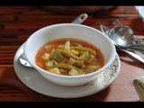 Sopa de elote con nopales