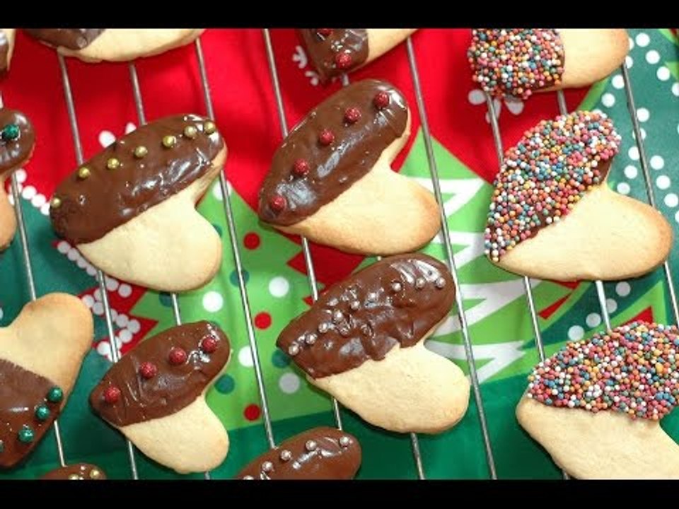 Galletas de corazones con chocolate