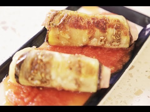 Rollitos de berenjena a la plancha