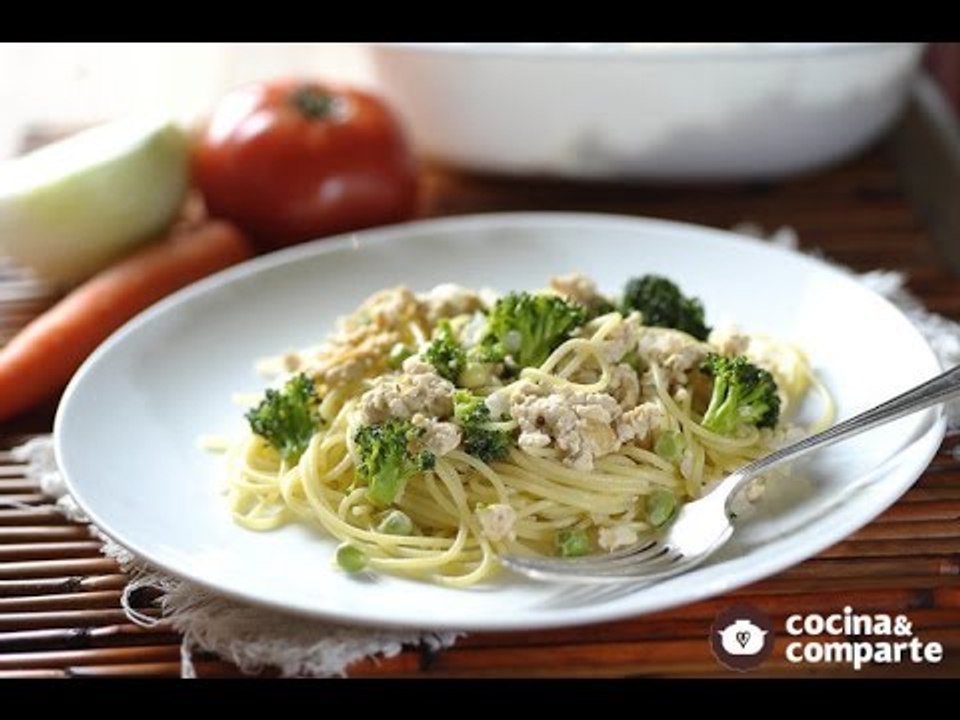 Menú delicioso con pasta