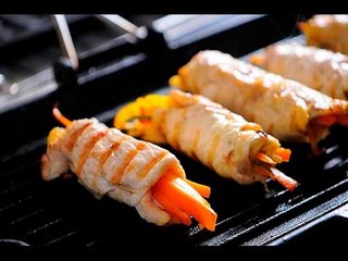 Rollitos de pollo con verduras