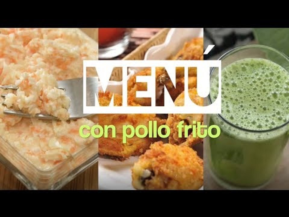 Menú del día con pollo frito