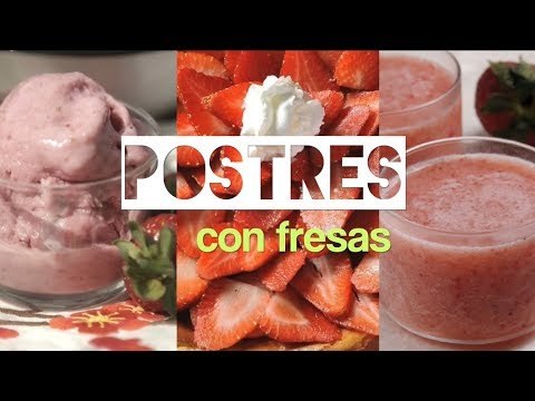 Postres con fresas