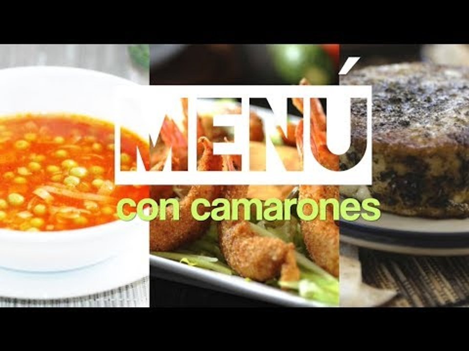 Menú con camarones para cuaresma