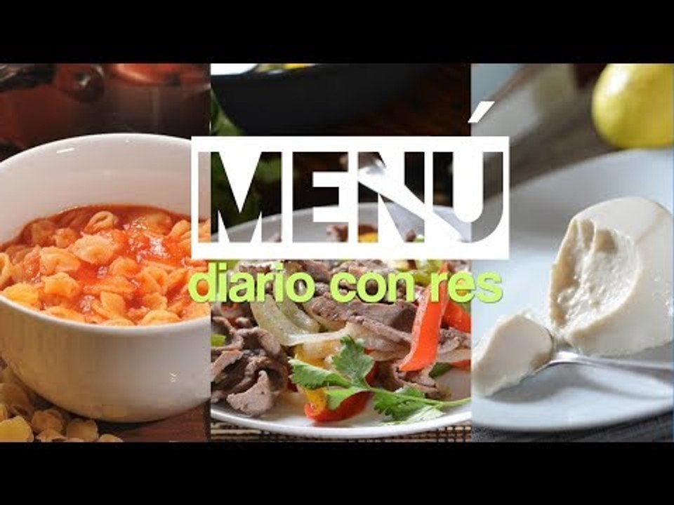 Menú diario con res