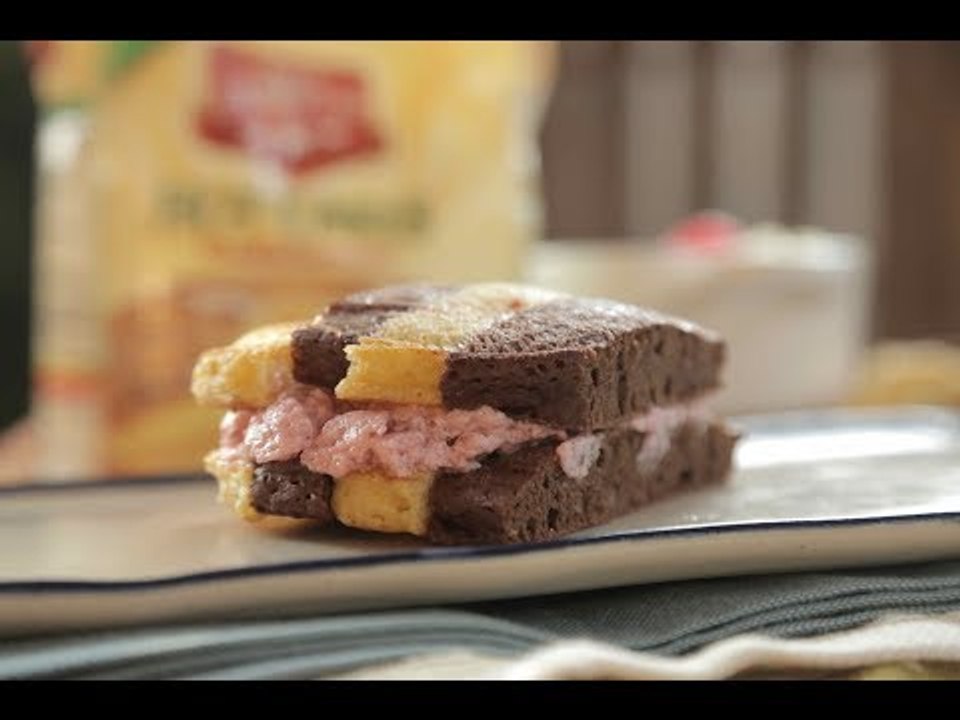 Sandwich de helado hecho en casa - como hacer un