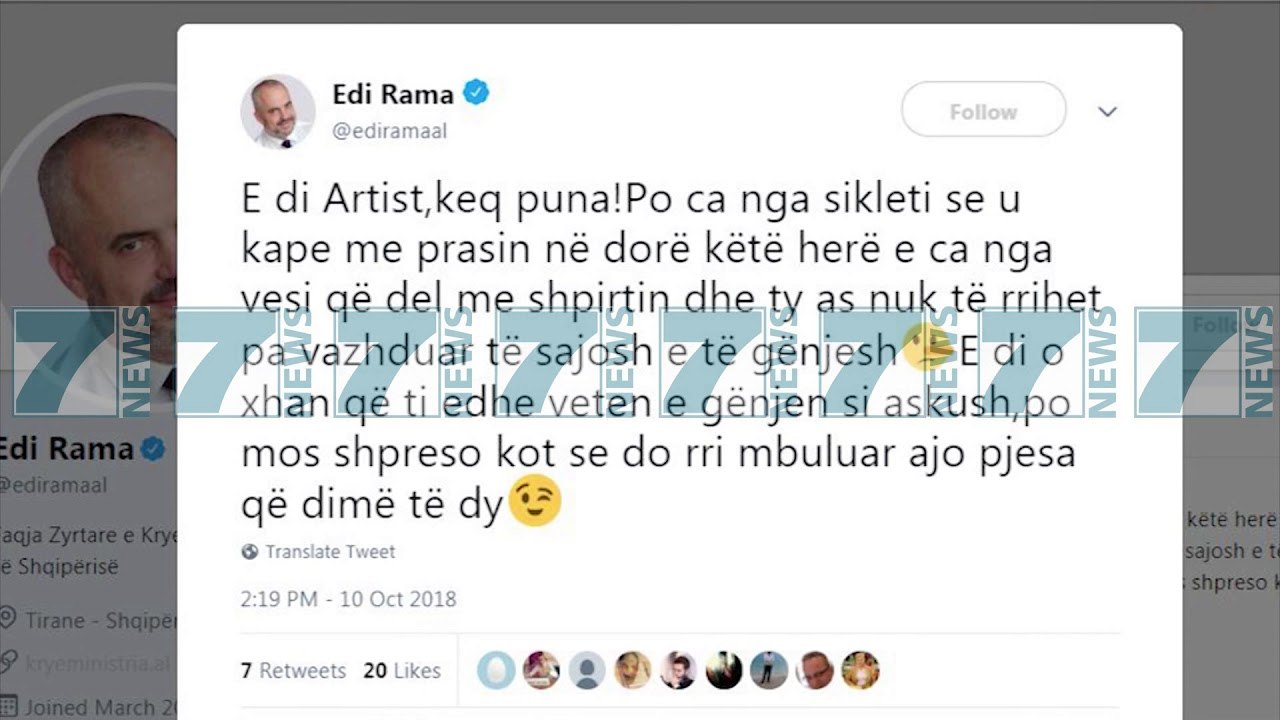 RAMA IRONIZON BASHEN, «AJO QE E DIME TE DY NUK DO RRIJE MBULUAR» - News, Lajme - Kanali 7