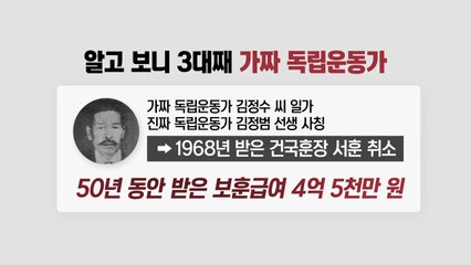 3대째 가짜 독립운동가 행세...전말은? / YTN