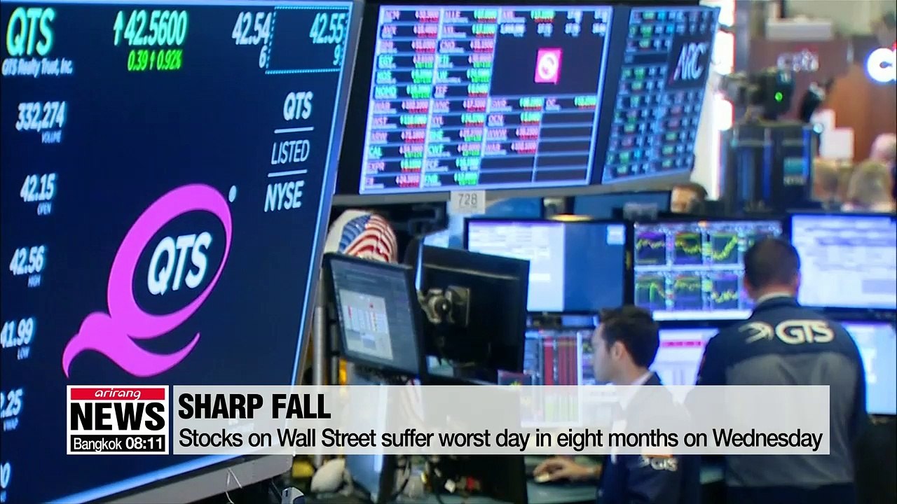Stocks on Wall Street suffer worst day in eight months on Wednesday