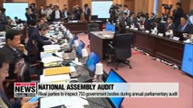 Rival parties clash over North Korea issues, real estate measures on first day of parliamentary audit