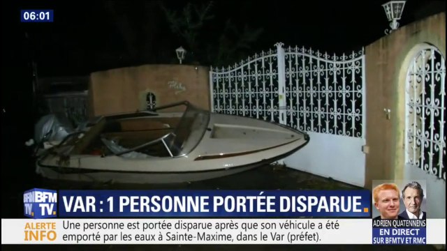 Une personne portée disparue dans le Var après de fortes intempéries
