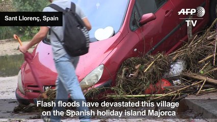 Deadly flash flood hits Spanish holiday island