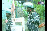 Handwara  Encounter two militants trapped firing