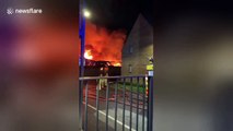 Firefighters continue to battle massive blaze at Kent coffee factory