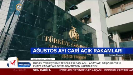 Ağustos ayı cari açık rakamları