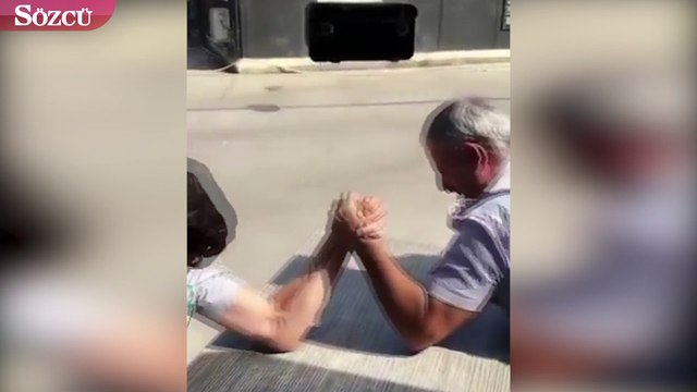 Bilek güreşi yaparken kendilerini kaybettiler
