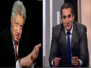 مرتضى منصور يسب باسم يوسف بأمة و عمرو الليثى يمنعه