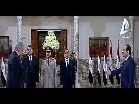 المهندس ابراهيم محلب يؤدى حلف اليمين امام الرئيس السيسى