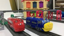 Chuggington Wilson and Brewster Race on Trackmaster Train Tracks || Keith's Toy Box