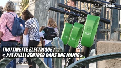 Video herunterladen: «J'ai failli rentrer dans une mamie» : quand les trottinettes cherchent leur voie