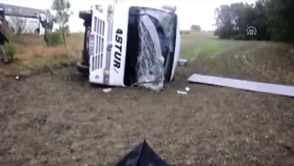 İşçi Servisi Devrildi: 14 Yaralı - Tekirdağ