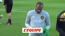 Thierry Henry à l'entraînement des Diables Rouges - Foot - BEL