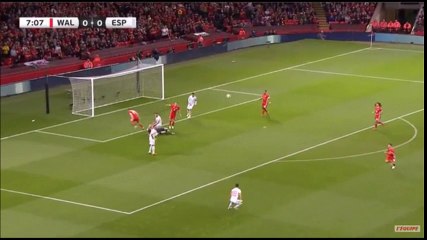 Paco Alcacer goal - Wales 0-1 Spain