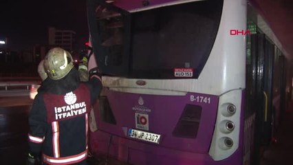 İstanbul Tem'de Otobüs Yangını