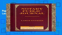 Popular Notary Public Journal Large Entries