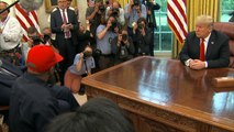 Kanye West demuestra su admiración por Trump en la Casa Blanca
