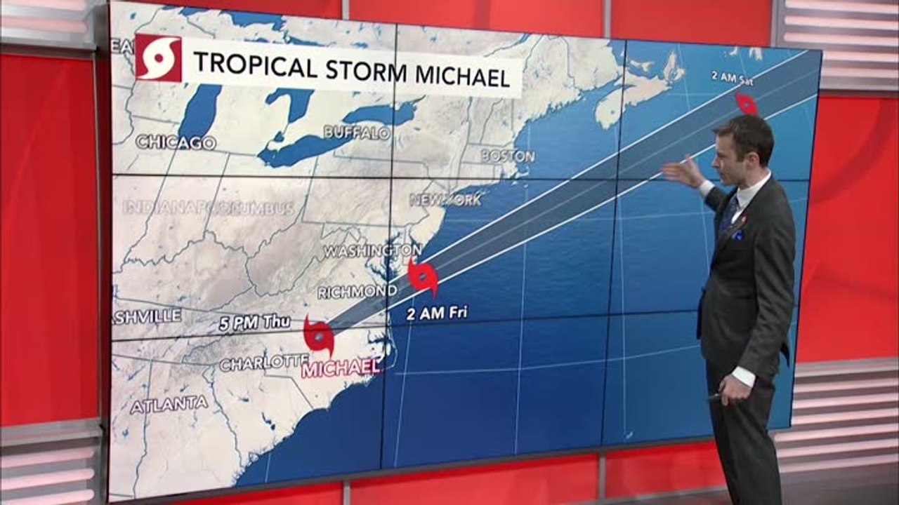 Michael's rainfall to reach Northeast