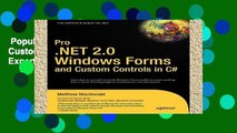 Popular Pro .Net 2.0 Windows Forms and Custom Controls in C#: From Professional to Expert (Expert