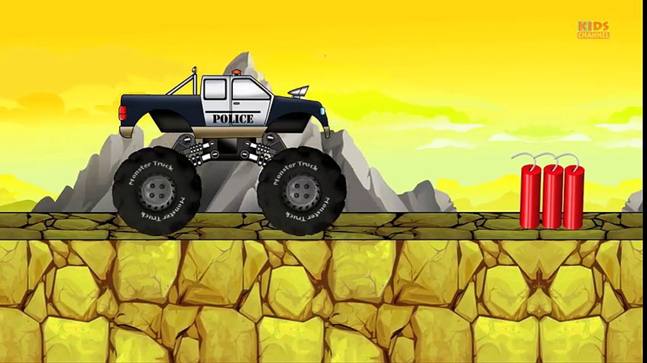 Tv cartoons movies 2019 Monster truck   Police Monster truck
