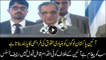 The Constitution prohibits the provision of basic rights to the people of Pakistan, CJP