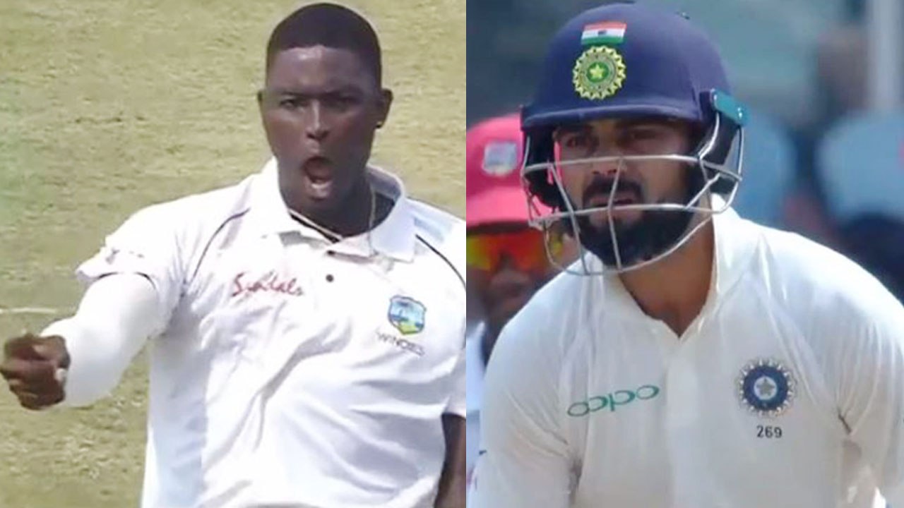 India VS West Indies 2nd Test: Virat Kohli out for 45 by Jason Holder | वनइंडिया हिंदी